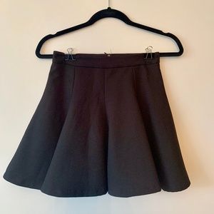 Lush Black Flowy Mini Skirt